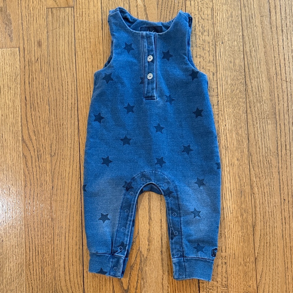 Joules Blue Stars Kids Overalls 3-6 months EUC